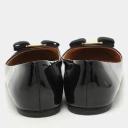 Pre Owned Salvatore Ferragamo Patent Leather Varina Ballet Flats Size 38.5