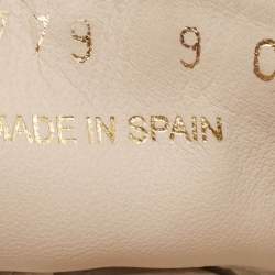 Salvatore Ferragamo Cream Leather Chain Espadrille Flats Size 39.5