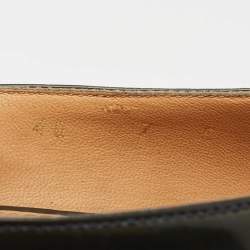 Pre Owned حذاء كعب عالي سالفاتوري فيراغامو جلد لامع أخضر/أزرق غانشيو مقاس 40