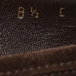Salvatore Ferragamo Brown Suede Block Heel Loafers Size 39
