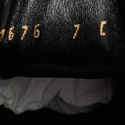 Pre Owned Salvatore Ferragamo Black Velvet Gancio Logo Sneakers Size 37.5