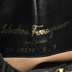 Salvatore Ferragamo Black Leather Cap Toe Nanni Knee Length Boots Size 35.5