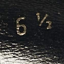 Pre Owned Salvatore Ferragamo Black Leather Square Toe Pumps Size 37