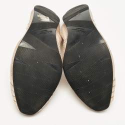 Salvatore Ferragamo Metallic Rose Gold Suede My Joy Scrunch Ballet Flats Size 40.5