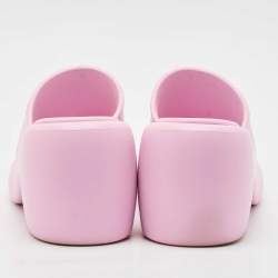 Salvatore Ferragamo Lilac Rubber Deva Slide Sandals Size 38.5