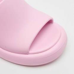 Salvatore Ferragamo Lilac Rubber Deva Slide Sandals Size 38.5