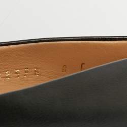 Pre Owned Salvatore Ferragamo Black Leather Pimpa Peep Toe Pumps Size 38.5