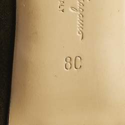 Pre Owned Salvatore Ferragamo Multicolor Suede Vara Bow Pumps Size 38.5