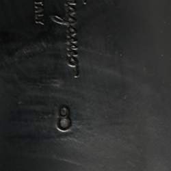 Pre Owned Salvatore Ferragamo Purple Leather Finn Slide Sandals Size 38.5