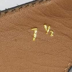 Pre Owned Salvatore Ferragamo Grey Patent Leather Vara Bow Slingback Pumps Size 38