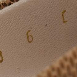 Pre Owned حذاء سالفاتوري فيراغامو تالياً جلد نوبيك ذهبي بكعب مكشوف مقاس 36