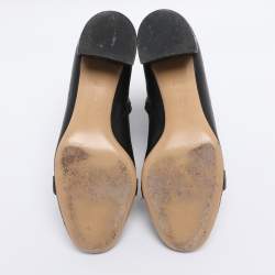 Pre Owned Salvatore Ferragamo Black Leather Lilla Mid Calf Boots Size 36