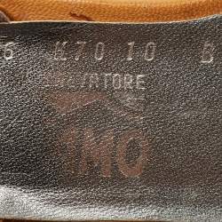 Pre Owned Salvatore Ferragamo Brown Leather Slingback Sandals Size 40.5