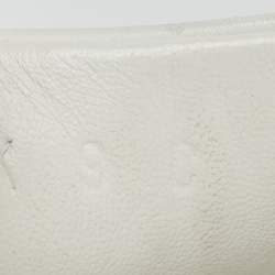 Pre Owned Salvatore Ferragamo White Leather Giunone Flat Sandals Size 39.5