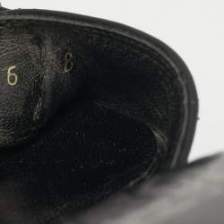 Pre Owned Salvatore Ferragamo Black Leather Slide Sandals Size 36.5