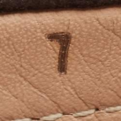 Pre Owned Salvatore Ferragamo Brown Suede Gancini Loafers Size 37.5