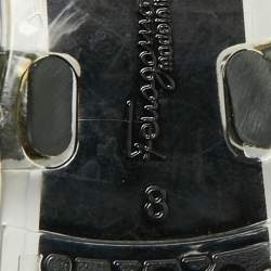 Pre Owned Salvatore Ferragamo Black Jelly Vara Bow Thong Flat Sandals Size 38.5