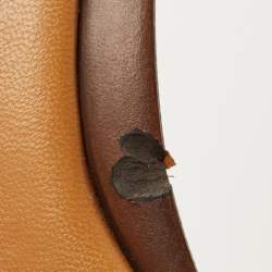 Pre Owned Salvatore Ferragamo Brown Canvas and Leather Wedge Sandals Size 38