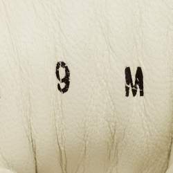 Pre Owned Salvatore Ferragamo Pink/White Leather Pedros Gancini Lace Up Sneakers Size 39.5