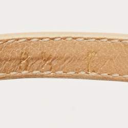 Pre Owned Salvatore Ferragamo Beige Patent Leather Vara Bow Ankle Strap Sandals Size 39