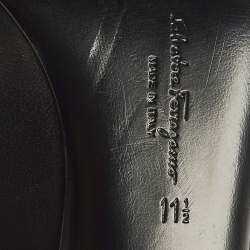 Pre Owned Salvatore Ferragamo Viva Size 42 Black Leather Pumps