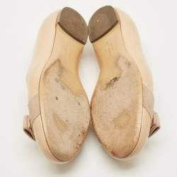 مملوكة مسبقًا Salvatore Ferragamo Varina Size 37 Beige Patent Leather Ballet Flats
