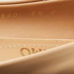 مملوكة مسبقًا Salvatore Ferragamo Varina Size 37 Beige Patent Leather Ballet Flats