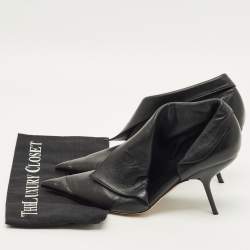 مملوكة مسبقًا حذاء كعب عالي سالفاتوري فيراغامو إيفا جلد أسود مقاس 39.5