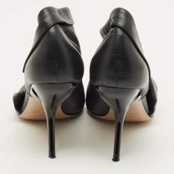 مملوكة مسبقًا حذاء كعب عالي سالفاتوري فيراغامو إيفا جلد أسود مقاس 39.5