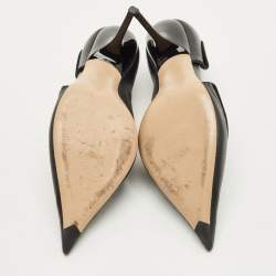 مملوكة مسبقًا حذاء كعب عالي سالفاتوري فيراغامو إيفا جلد أسود مقاس 39.5