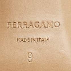 مملوكة مسبقًا حذاء كعب عالي سالفاتوري فيراغامو إيفا جلد أسود مقاس 39.5