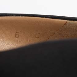 مملوكة مسبقًا Salvatore Ferragamo Size 36.5 Black Leather Bow Pointed Toe Pumps