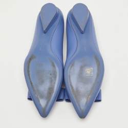 مملوكة مسبقًا حذاء باليرينا فلات سالفاتوري فيراغامو فيونكة فيفا جلد معدني وردي مقاس 40