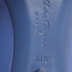 مملوكة مسبقًا حذاء باليرينا فلات سالفاتوري فيراغامو فيونكة فيفا جلد معدني وردي مقاس 40