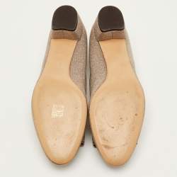 Pre Owned حذاء كعب عالي سالفاتوري فيراغامو فيونكة vara جلد لامع أزرق فاتح مقاس 36.5