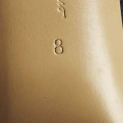 Pre Owned حذاء كعب عالى سالفاتورى فيراغامو غاردا غانسيني كانفاس مونوكروم مقاس 37.5