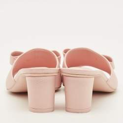 مملوكة مسبقًا صندل سلايد سالفاتوري فيراغامو فاليري جلد أسود مقاس 40