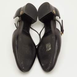 مملوكة مسبقًا حذاء باليرينا فلات سالفاتوري فيراغامو جلد أسود بحزام على شكل حرف T مقاس 39.5