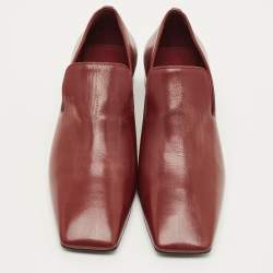 مملوكة مسبقًا Salvatore Ferragamo Gancini Size 38 Burgundy Leather Loafers