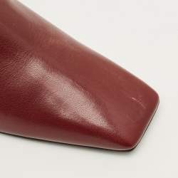 مملوكة مسبقًا Salvatore Ferragamo Gancini Size 38 Burgundy Leather Loafers