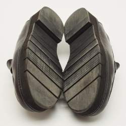 Pre Owned حذاء لوفرز سالفاتوري فيراغامو غانسيني بيت جلد أسود مقاس 37.5