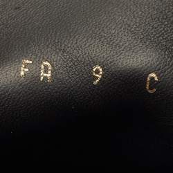 Pre Owned حذاء لوفرز سالفاتوري فيراغامو غانسيني بيت جلد أسود مقاس 37.5