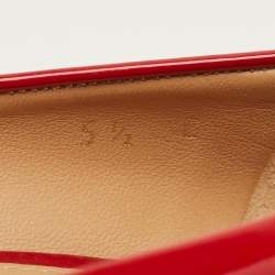 مملوكة مسبقًا Salvatore Ferragamo Vara Bow Size 36 Red Patent Leather Platform Pumps