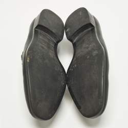 Pre Owned حذاء لوفرز سالفاتوري فيراغامو جلد أسود جانشيني مقاس 37.5