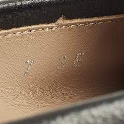 Pre Owned حذاء لوفرز سالفاتوري فيراغامو جلد أسود جانشيني مقاس 37.5