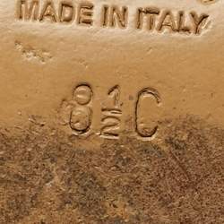 Pre Owned Salvatore Ferragamo Gancini Size 39 Black Leather Knee Length Boots