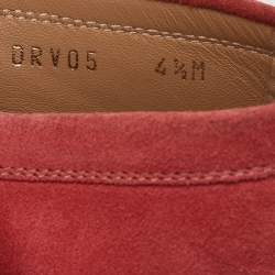 Pre Owned حذاء لوفرز سالفاتوري فيراغامو جانسيني شامواه برتقالي خوخي سليب أون مقاس 35