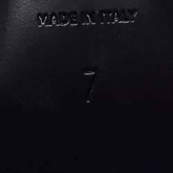 مملوكة مسبقًا حذاء كعب عالي سالفاتوري فيراغامو إيفا جلد لامع أسود مقاس 37.5