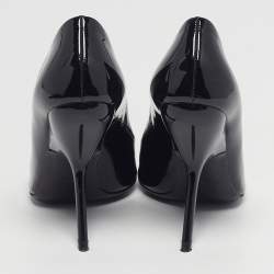 مملوكة مسبقًا حذاء كعب عالي سالفاتوري فيراغامو إيفا جلد لامع أسود مقاس 37.5