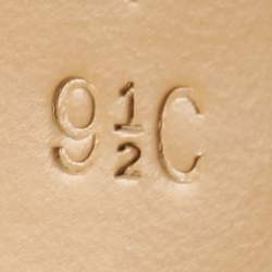 Pre Owned Salvatore Ferragamo Capua Embellished Size 40 Beige Patent Leather Block Heel Pumps